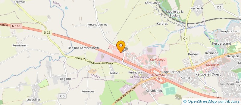 localisation de l'entreprise PANI OUEST  MELLAC