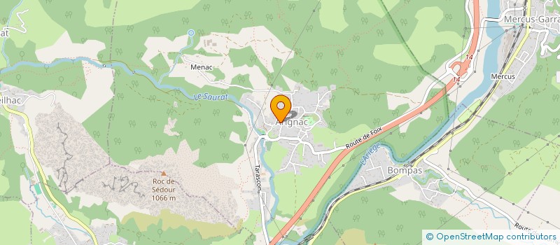 localisation de l'entreprise PANICAUT à ARIGNAC