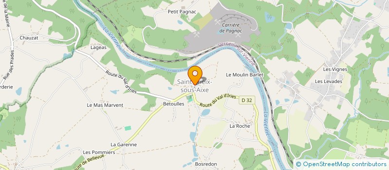 localisation de l'entreprise PANIERS LIBRES à SAINT-YRIEIX-SOUS-AIXE