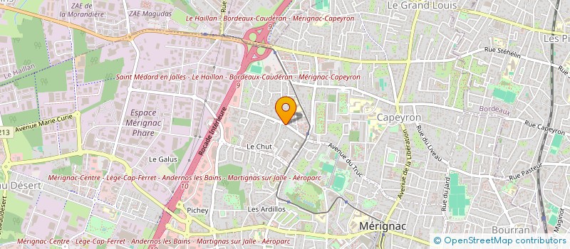 localisation de l'entreprise PANIGOURMANDISES  MERIGNAC