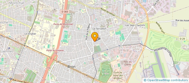 localisation de l'entreprise PANINIOU PIZZA à BRON