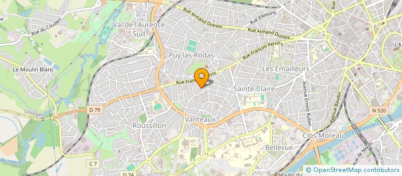 localisation de l'entreprise PANIOMA à LIMOGES