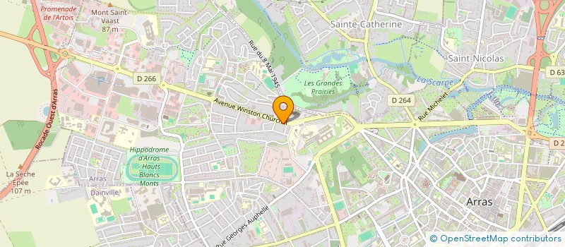 localisation de l'entreprise PANISOL à ARRAS