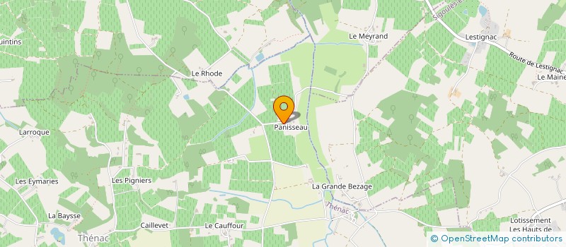 localisation de l'entreprise PANISSEAU  THENAC