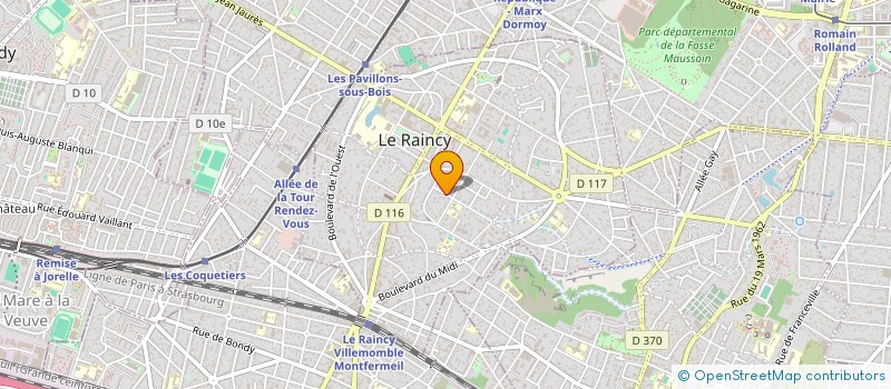 localisation de l'entreprise PANKAE FRANCE  LE RAINCY