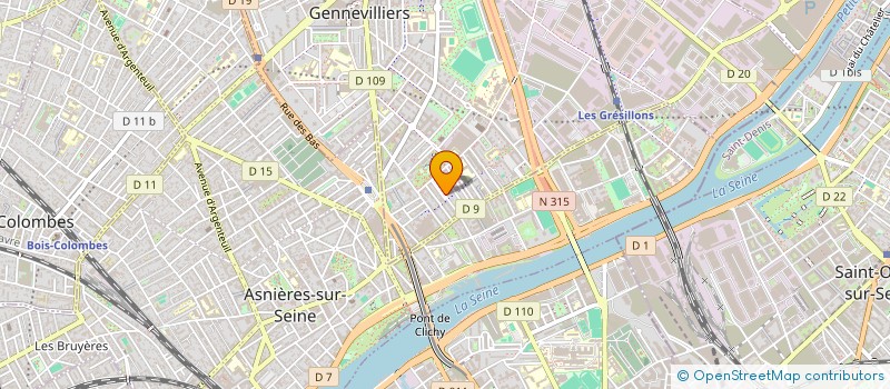 localisation de l'entreprise PANNACCIO ET DA SILVA à GENNEVILLIERS