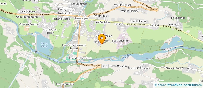 localisation de l'entreprise PANNE & SOUL PEAK  TANINGES