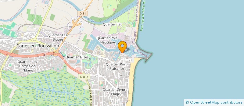localisation de l'entreprise PANNUS66 à CANET-EN-ROUSSILLON
