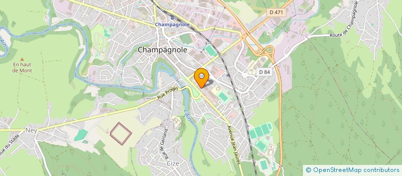 localisation de l'entreprise PANO'FROID à CHAMPAGNOLE