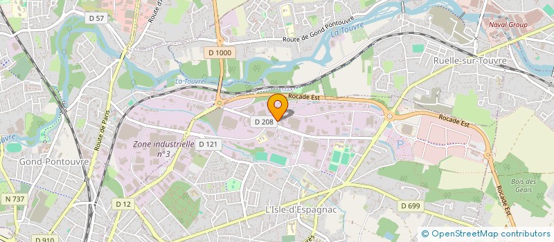 localisation de l'entreprise PANOL INDUSTRIE SYSTEMES à L'ISLE-D'ESPAGNAC