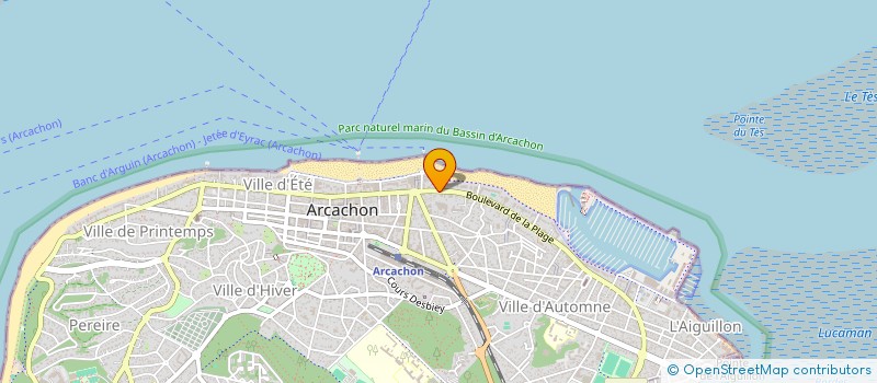 localisation de l'entreprise PANONACLE IMMOBILIER à ARCACHON