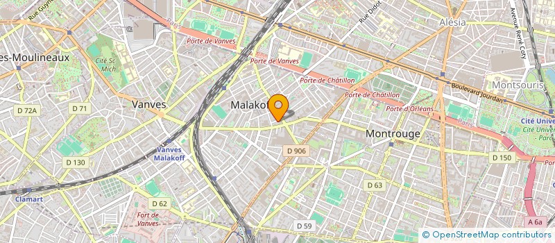 localisation de l'entreprise PANONICA  MALAKOFF