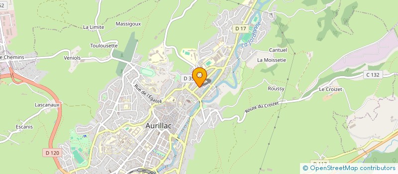 localisation de l'entreprise PANOPLIE SPORTS à AURILLAC