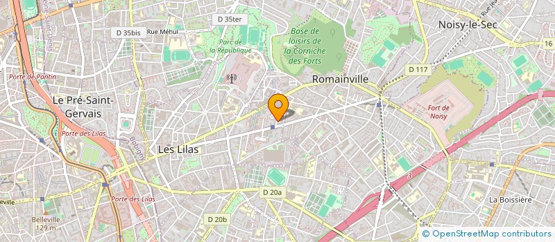 localisation de l'entreprise PANORAMART  LES LILAS