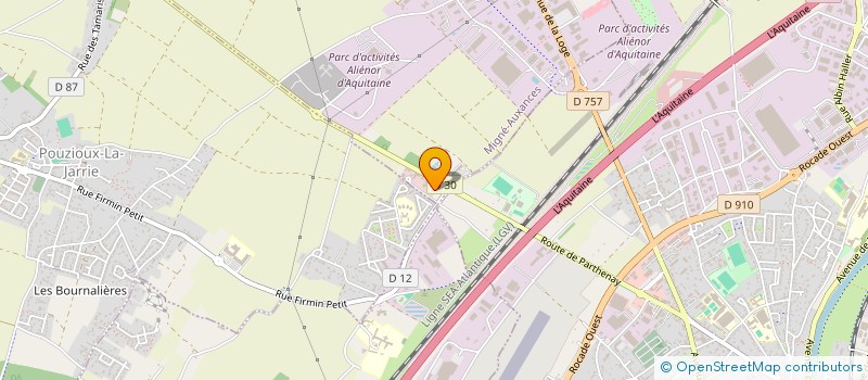 localisation de l'entreprise PANOTOI.  MIGNE-AUXANCES