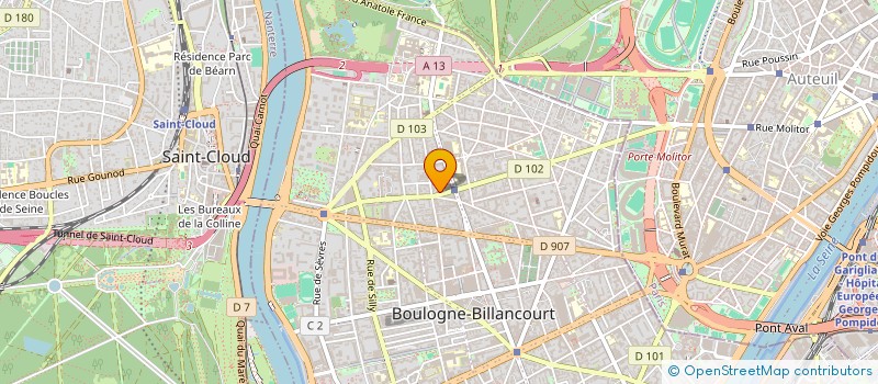 localisation de l'entreprise PANOXIA à BOULOGNE-BILLANCOURT