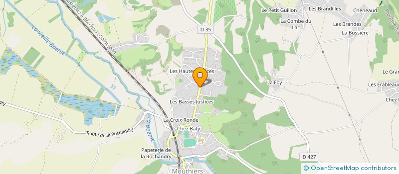 localisation de l'entreprise PANTALIN 22 à MOUTHIERS-SUR-BOEME