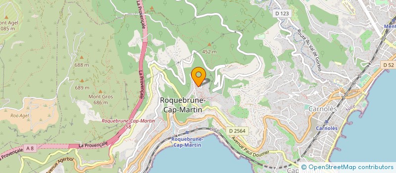 localisation de l'entreprise PANTANELLA à ROQUEBRUNE-CAP-MARTIN