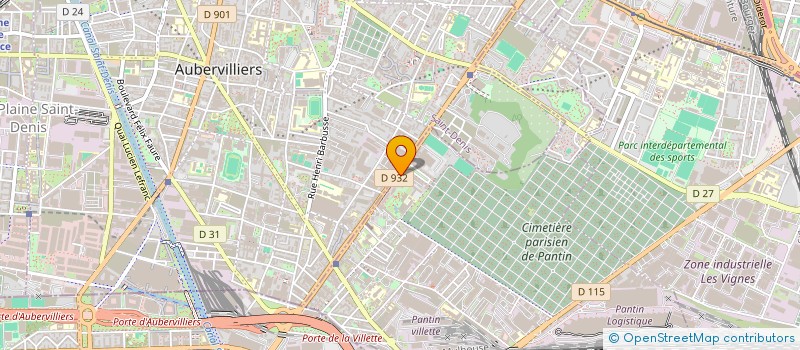 localisation de l'entreprise PANTHA à PANTIN