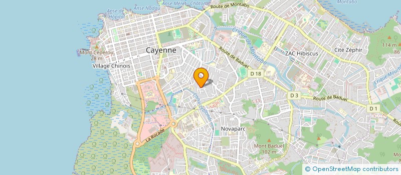 localisation de l'entreprise PANTHERE NOIRE SECURITE à CAYENNE