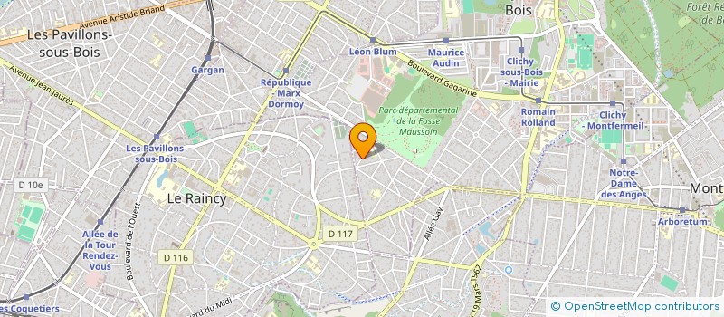 localisation de l'entreprise PANTIC SINISA à CLICHY-SOUS-BOIS