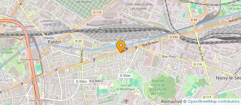 localisation de l'entreprise PANTIN 2 SCI  PANTIN