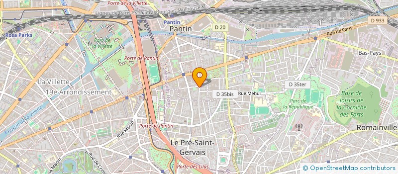 localisation de l'entreprise PANTIN à PANTIN