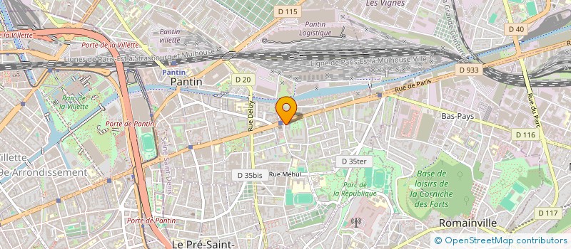 localisation de l'entreprise PANTIN  PANTIN