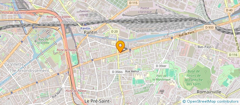 localisation de l'entreprise PANTIN DISTRIBUTION à PANTIN