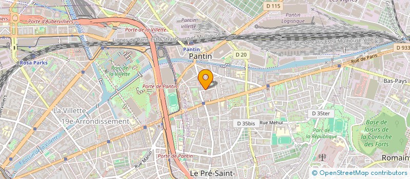 localisation de l'entreprise PANTIN INSERTION à PANTIN