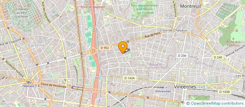localisation de l'entreprise PANTIN PIERRES SAUVAGES  MONTREUIL