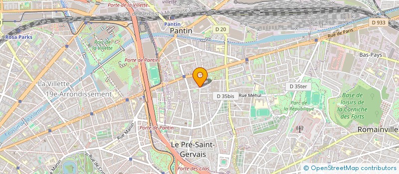 localisation de l'entreprise PANTIN TRANS à PANTIN