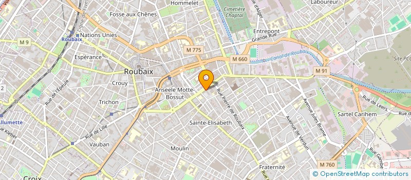 localisation de l'entreprise PAO à ROUBAIX