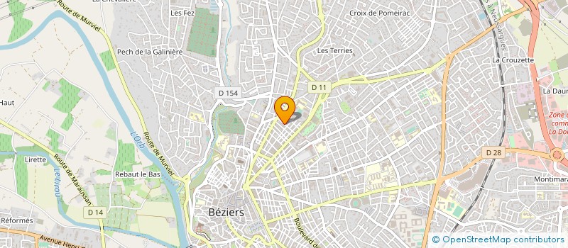 localisation de l'entreprise PAOLI FOURNIE à BEZIERS