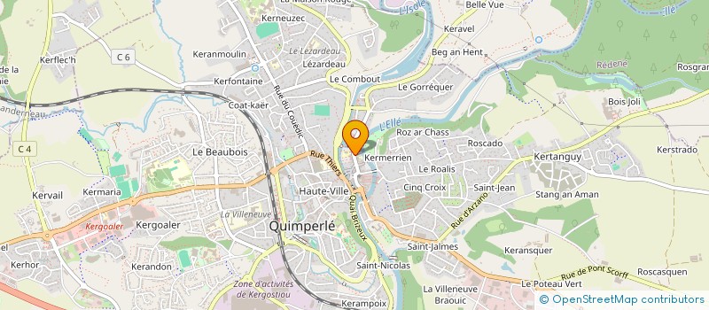 localisation de l'entreprise PAON  QUIMPERLE