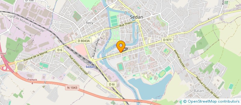 localisation de l'entreprise PAPAGALLO à SEDAN