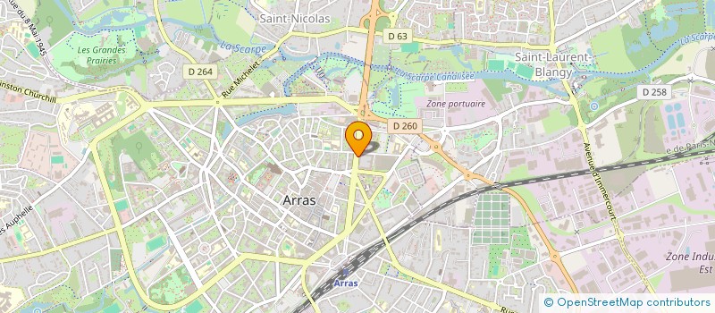 localisation de l'entreprise PAPAVERT à ARRAS