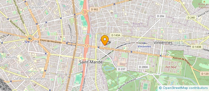 localisation de l'entreprise PAPCOM à VINCENNES