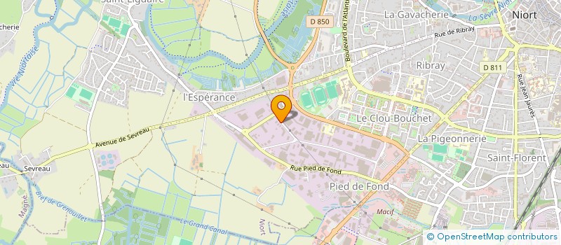 localisation de l'entreprise PAPET ET SCOUARNEC à NIORT