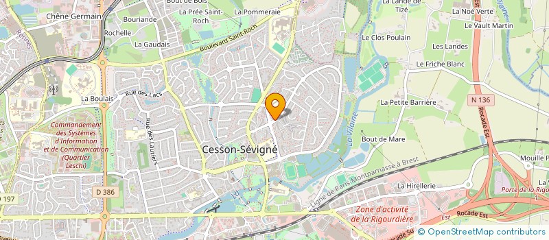 localisation de l'entreprise PAPETERIE DE BOURGCHEVREUIL à CESSON-SEVIGNE