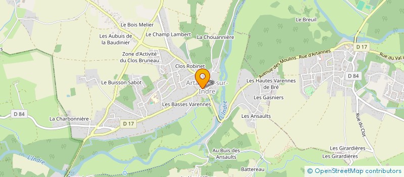 localisation de l'entreprise PAPETERIE DU LYS à ARTANNES-SUR-INDRE