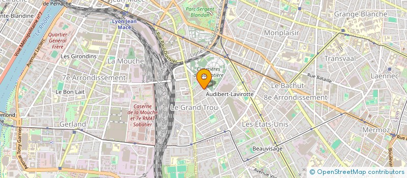 localisation de l'entreprise PAPETERIE J. ET G. à LYON 8EME