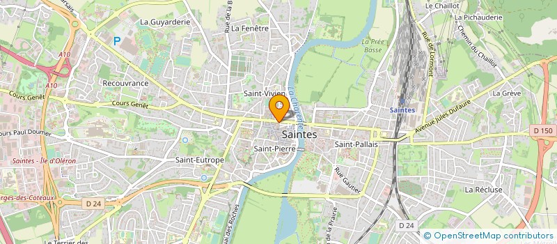 localisation de l'entreprise PAPETERIE LIBRAIRIE PEIRO-CAILLAUD SARL  SAINTES