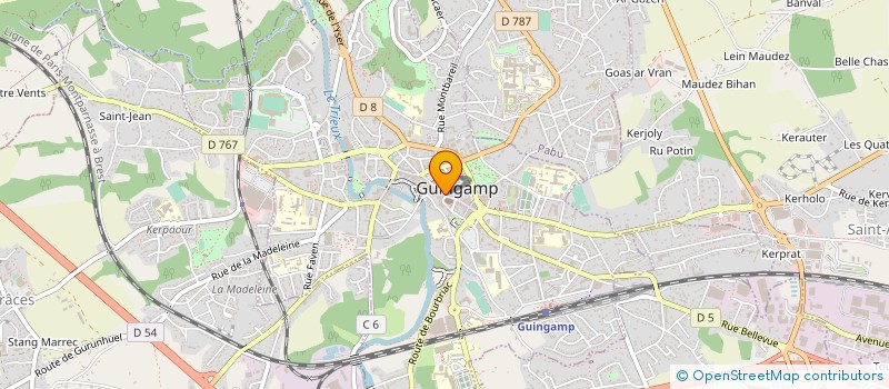 localisation de l'entreprise PAPETERIE MARTIN  GUINGAMP