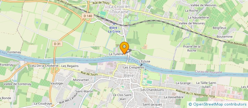 localisation de l'entreprise PAPETERIE R JOUANNET SARL à LA CROIX-EN-TOURAINE