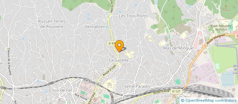 localisation de l'entreprise PAPIERS COUPES  NIMES