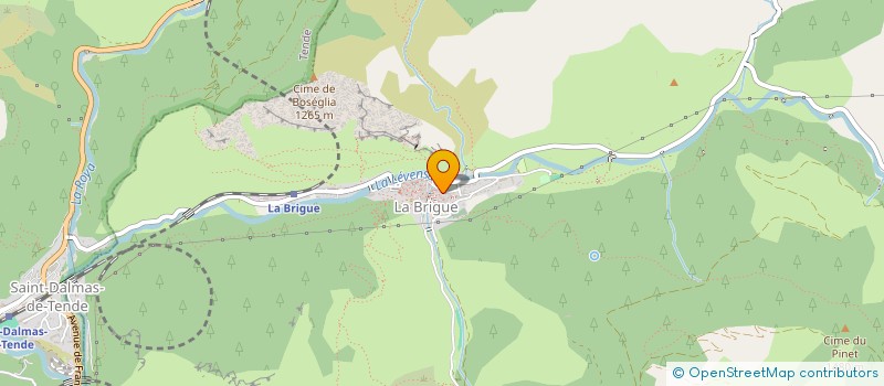 localisation de l'entreprise PAPILLE, LANGUE ET CULTURE ITALIENNE  LA BRIGUE