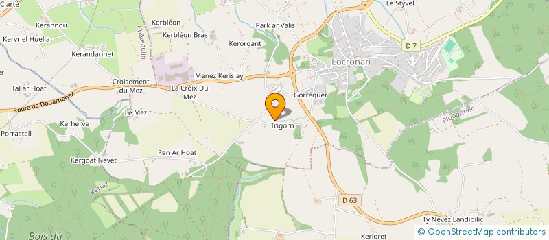 localisation de l'entreprise PAPILLON  LOCRONAN