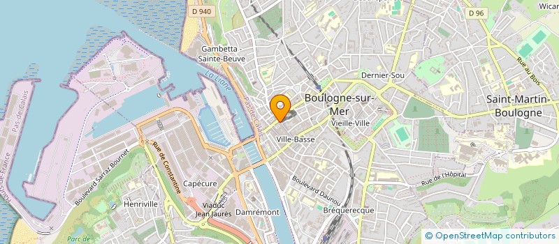 localisation de l'entreprise PAPILLON-BONTE  BOULOGNE-SUR-MER