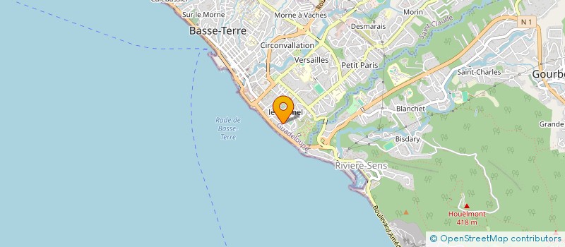 localisation de l'entreprise PAPILLON GUADELOUPE SASU à BASSE-TERRE